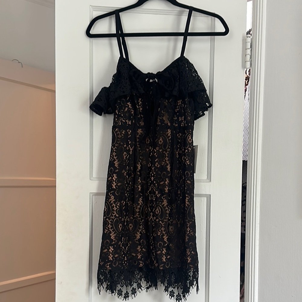 For Love and Lemons Black Lace Dress